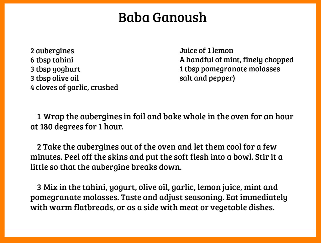 Baba Ganoush recipe from the upcoming Chickpea Sisters cookbook.